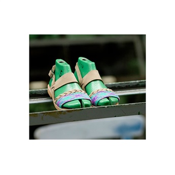 Mylos Green Natural Leather Sandal