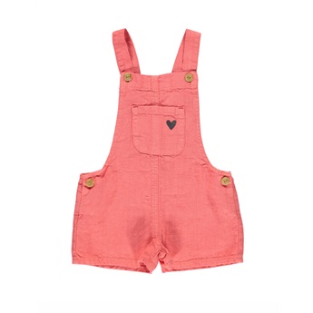 Short Dungarees Coral