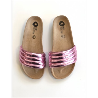 Cork Sandal Metallic Pink