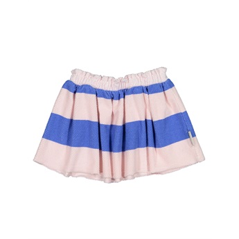 Short Skirt Light Pink Blue Stripes