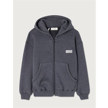 Doven Zipped Hoodie Overdyed Carbon