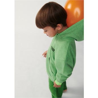 Doven Zipped Hoodie Overdyed Green