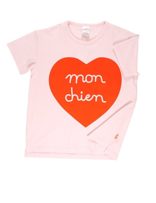Mon Chien Heart SS Oversized Gr Tee Red