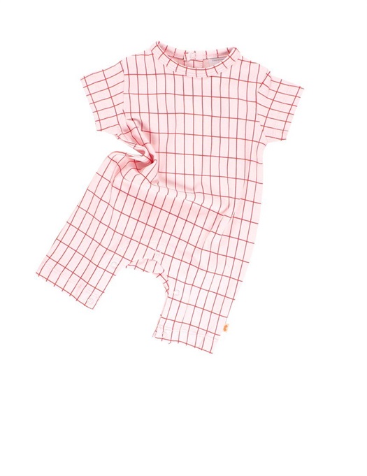 Baby Grid SS Onepiece Red