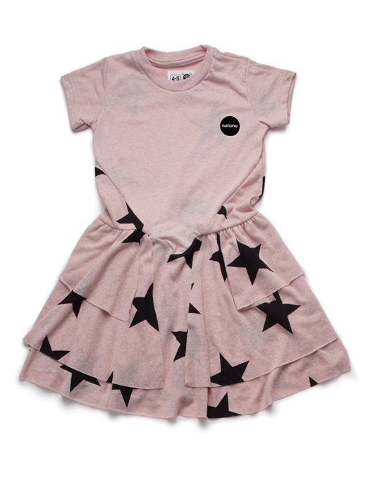 Baby Star Layered Dress Powder Pink