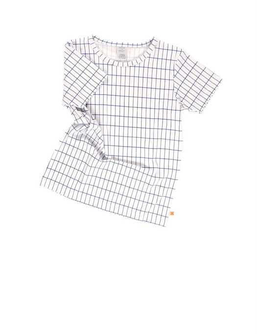 Baby Grid SS Tee Blue