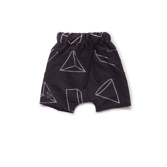 Baby Geometric Baggy Surf Shorts Black