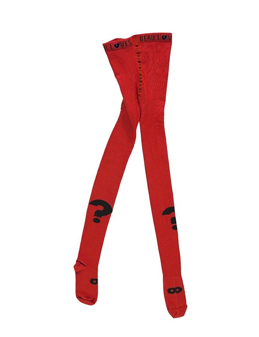 Tights Question Mark Red