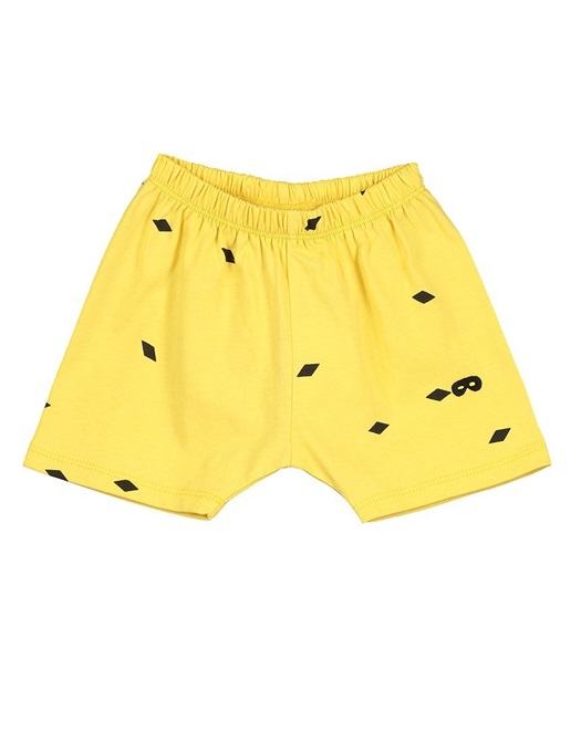 Baby Shorts Small Diamonds Yellow