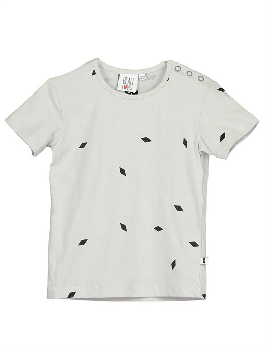 Baby T-Shirt Diamonds Light Grey