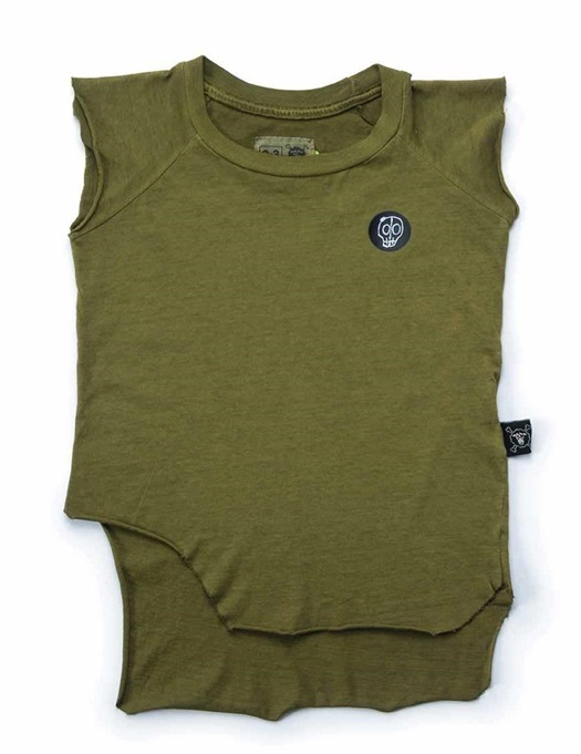 Trimmed Sleeveless Shirt Rusty Green