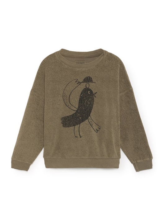 Bird Sheep Skin Fleece Sweatshirt