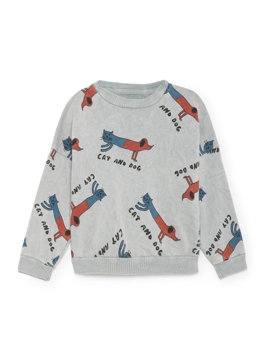 Cats and Dogs Round Neck Sweatshirt