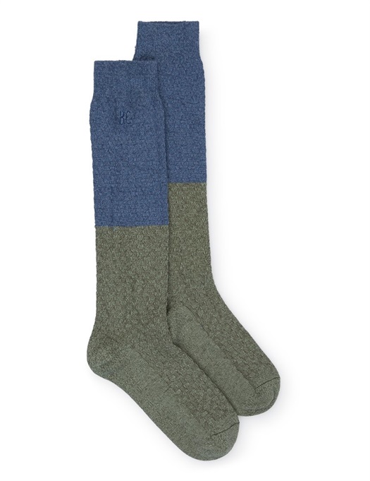 Blue and Green Long Socks