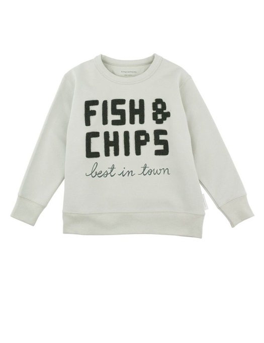 Fish & chips Graphic Sweatshirt  pistacho/dark green