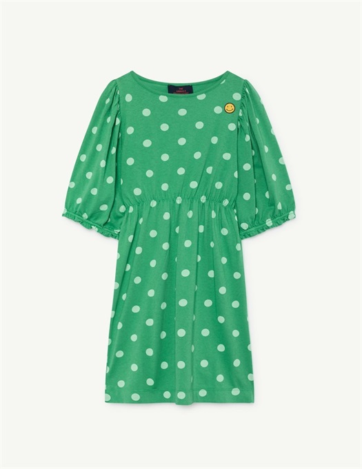Swallow Dress Green Polka Dots