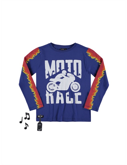 Moto Race T-Shirt Blue
