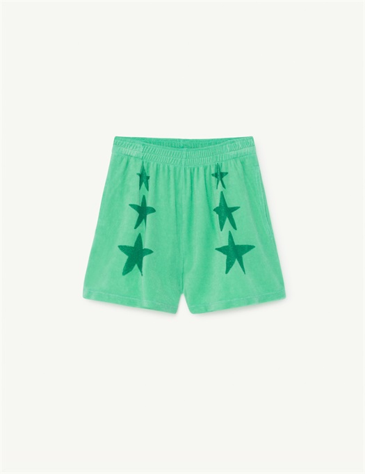 Poodle Shorts Green Stars