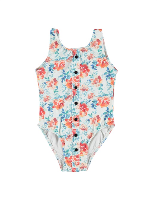 Swimsuit With Buttons Flowers