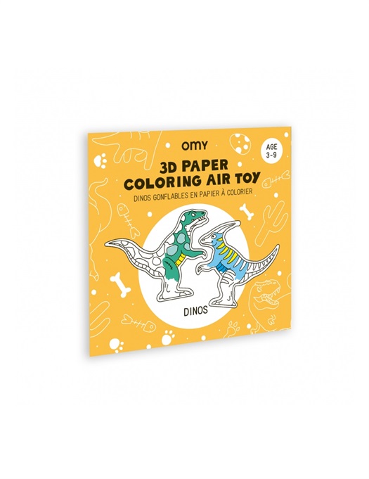 3D Paper Colouring Air Toy Dinos
