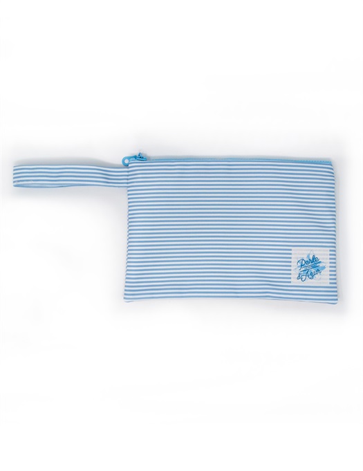 Pouch Small Blue Stripes