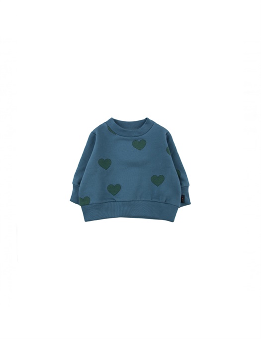 Baby Hearts Sweatshirt Blue / Dark Green