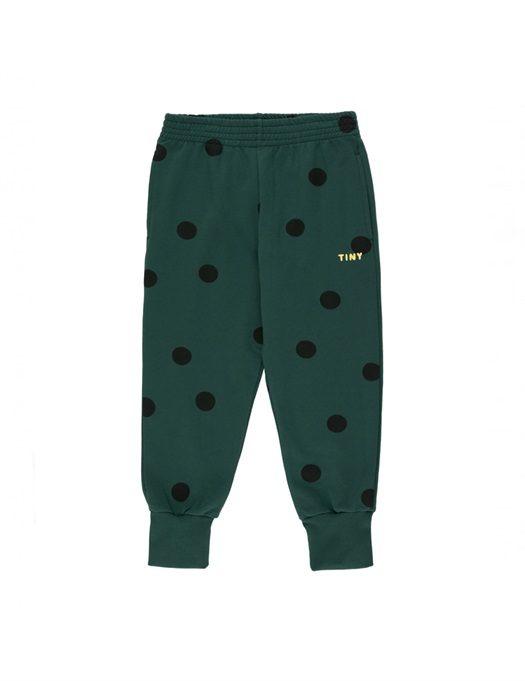 Big Dots Sweatpants Dark Green / Black
