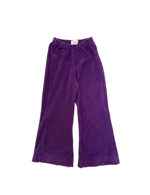 Flared Pants Purple Velvet