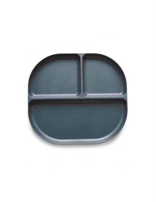 Bamboo Divided Plate Dark Grey