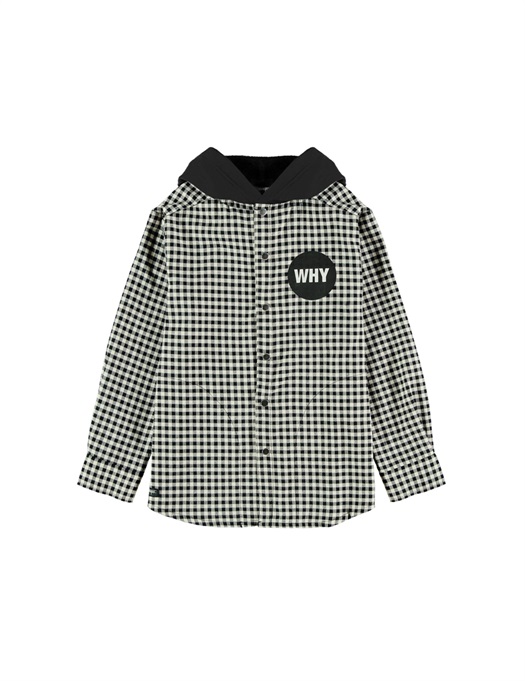 Flannel Hooded Shirt Check