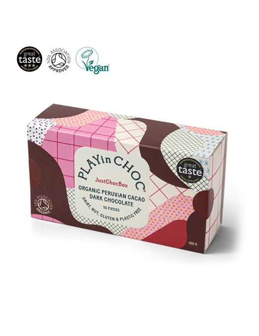 Just Choc Box - Organic Peruvian Cacao Dark Chocolate 100g