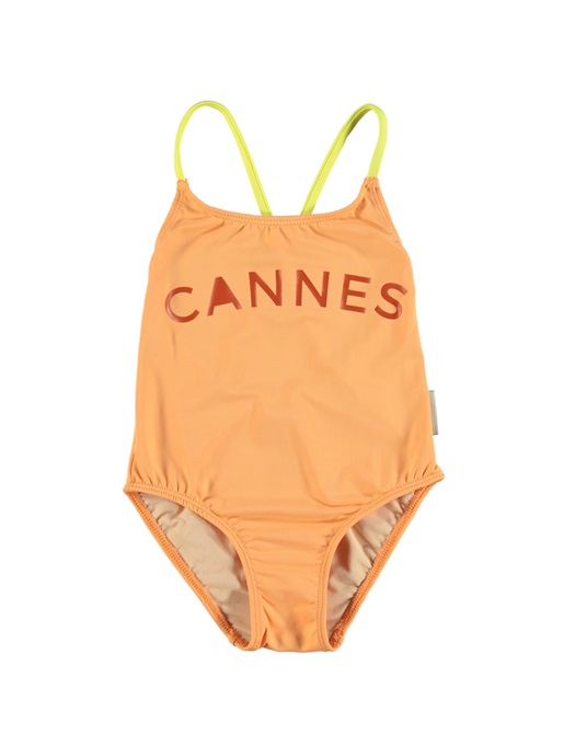 Swimsuit With Crossed Straps Peach