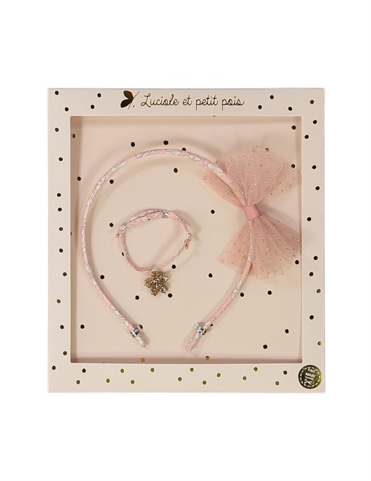 Gift Box - Hair Band & Bracelet Liberty Pink