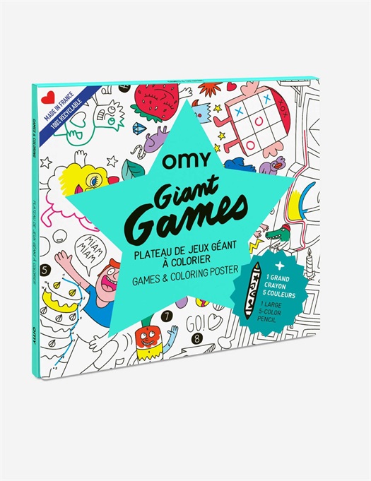 Giant Colouring Poster & 5 Color Pencil - GIANT GAMES