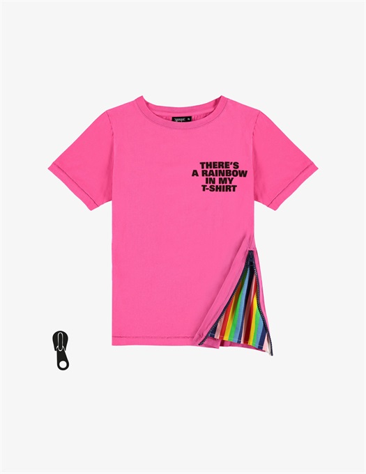 Peeking Rainbow Tee