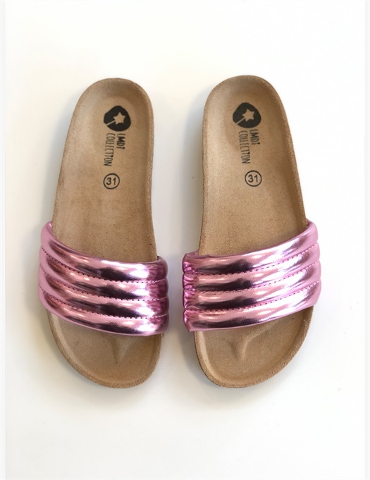 Cork Sandal Metallic Pink