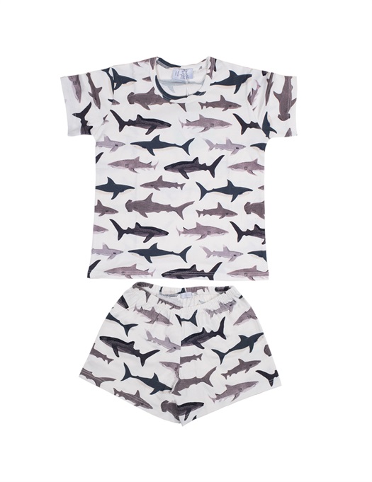 Summer Pyjama Set Short Sleeve Shark Tales