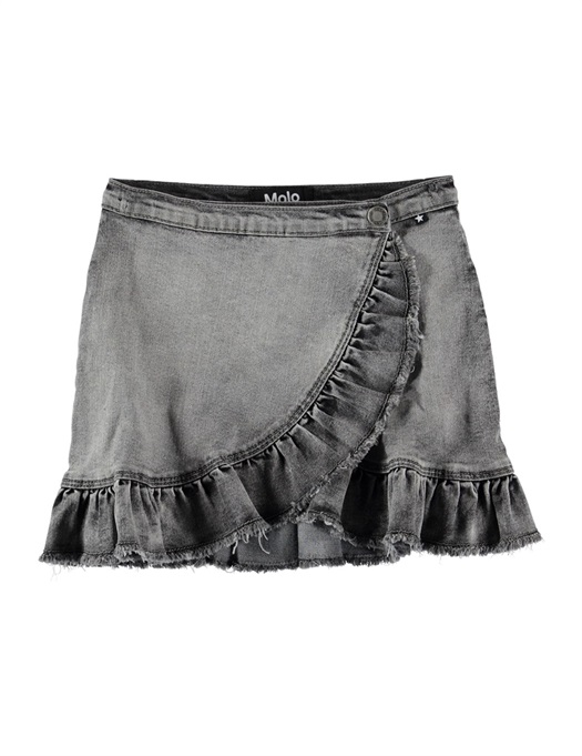 Brigitt Grey Denim Skirt