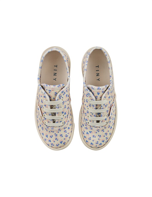 Small Flowers Sneakers Sand / Blue