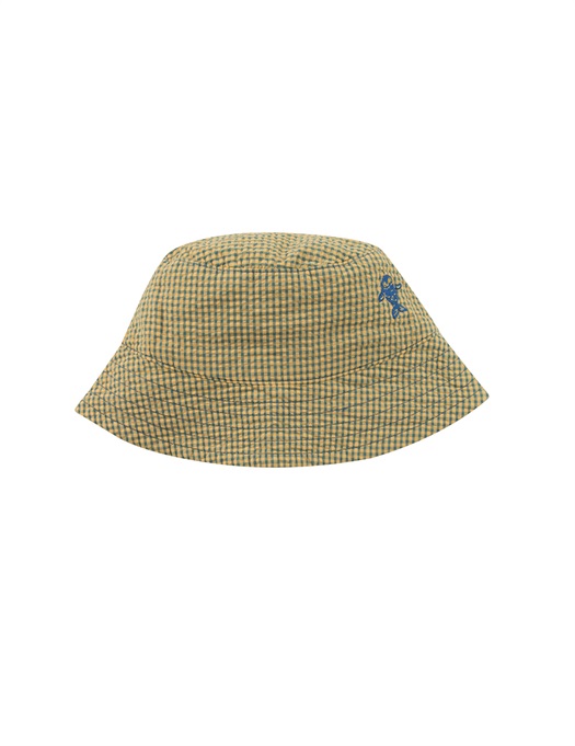 Check Bucket Hat Yellow / Iris Blue