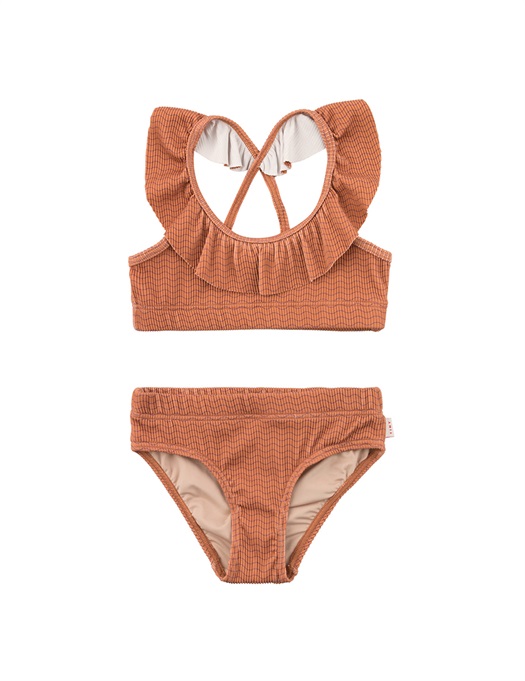 Waves Frills Swimset Cinnamon