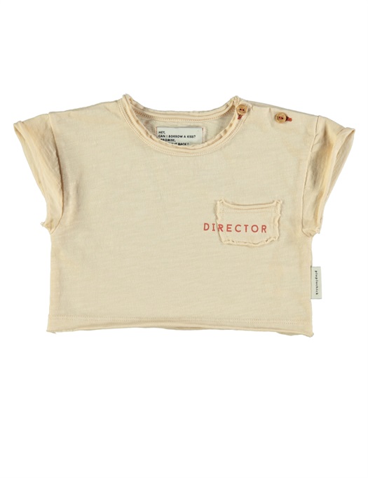 Baby T-Shirt Sand With Garnet Print