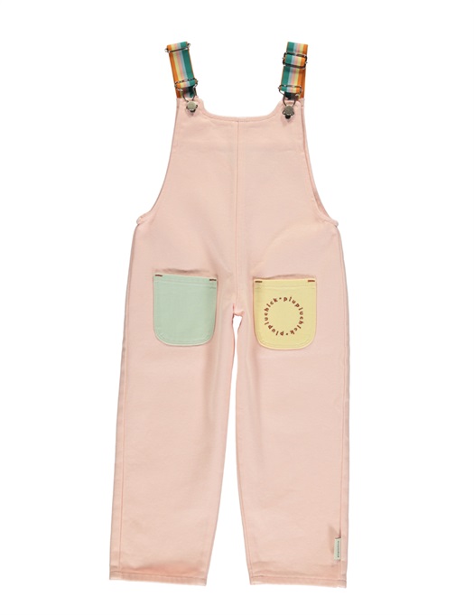 Multicolor Dungarees Pale Pink