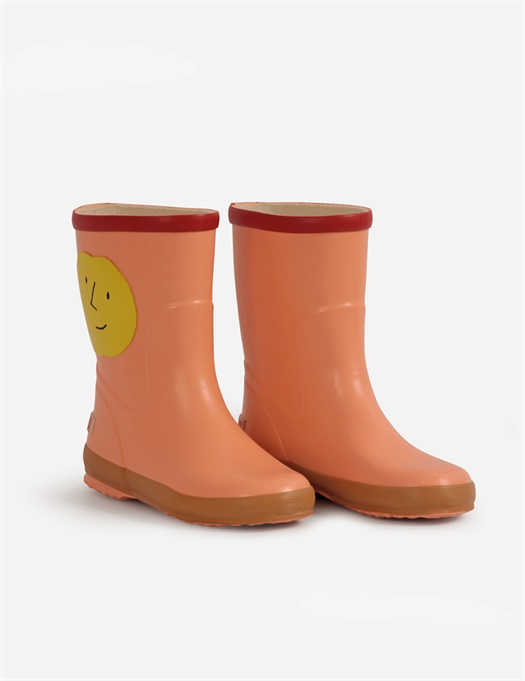 Yellow Faces Rain Boots