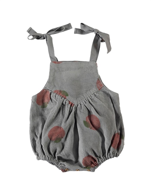 Baby Romper Light Grey With Peach