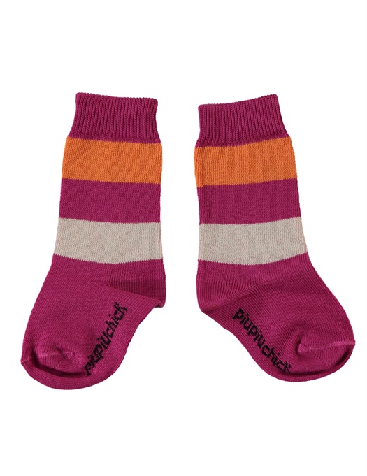 Baby High Socks Fuschia Stripes