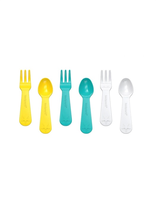 Lunch Punch Fork and Spoon - Yellow