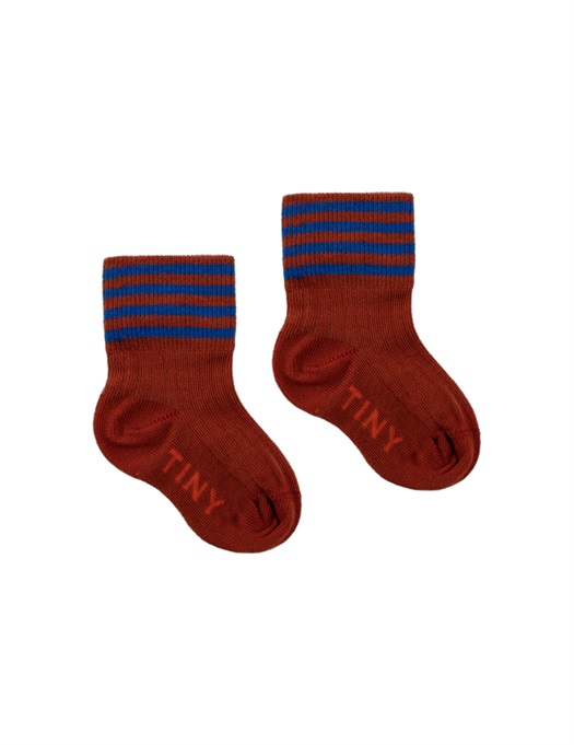 Baby Stripes Medium Socks Dark Copper