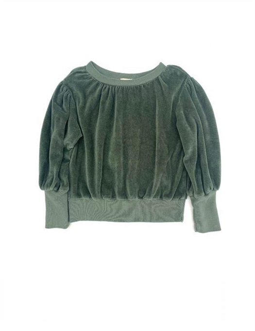 Puffed Sweater Dark Green