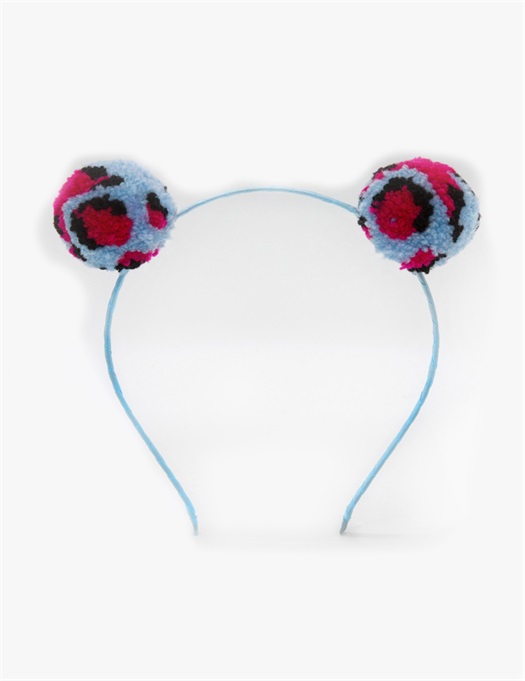 Animal Print Ears Headband Blue